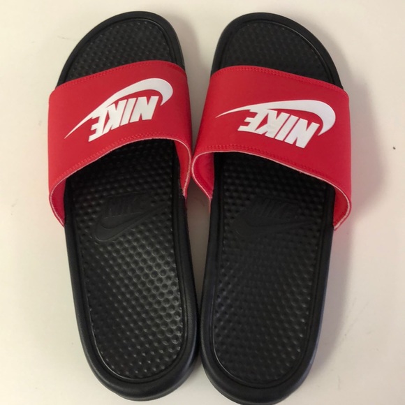red nike flops